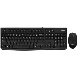 Клавиатура+мышь проводная Logitech Desktop MK120 черный