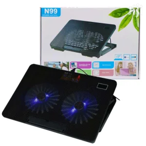 Laptop Cooling Pad N99 With 2 Dual Fan Black